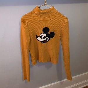 Vintage Mickey Cropped Turtleneck Sweater